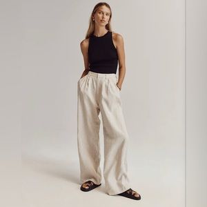 Dissh NORAH NATURAL LINEN PANT (AU size 12, US size 8)